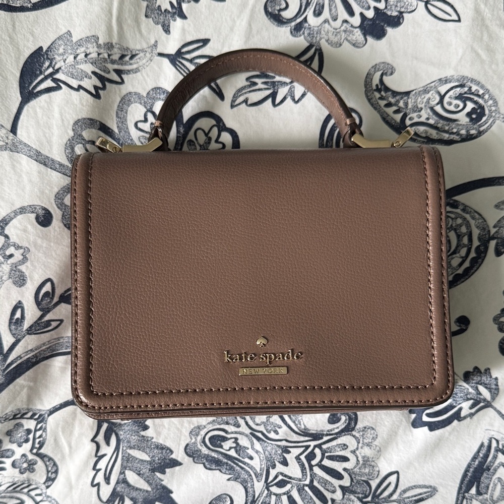 Kate Spade taupe top handle crossbody